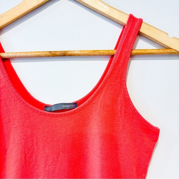 💕5/40$💕 SMART SET Coral Tank Top | Retro Basic Style - Picture 2 of 6